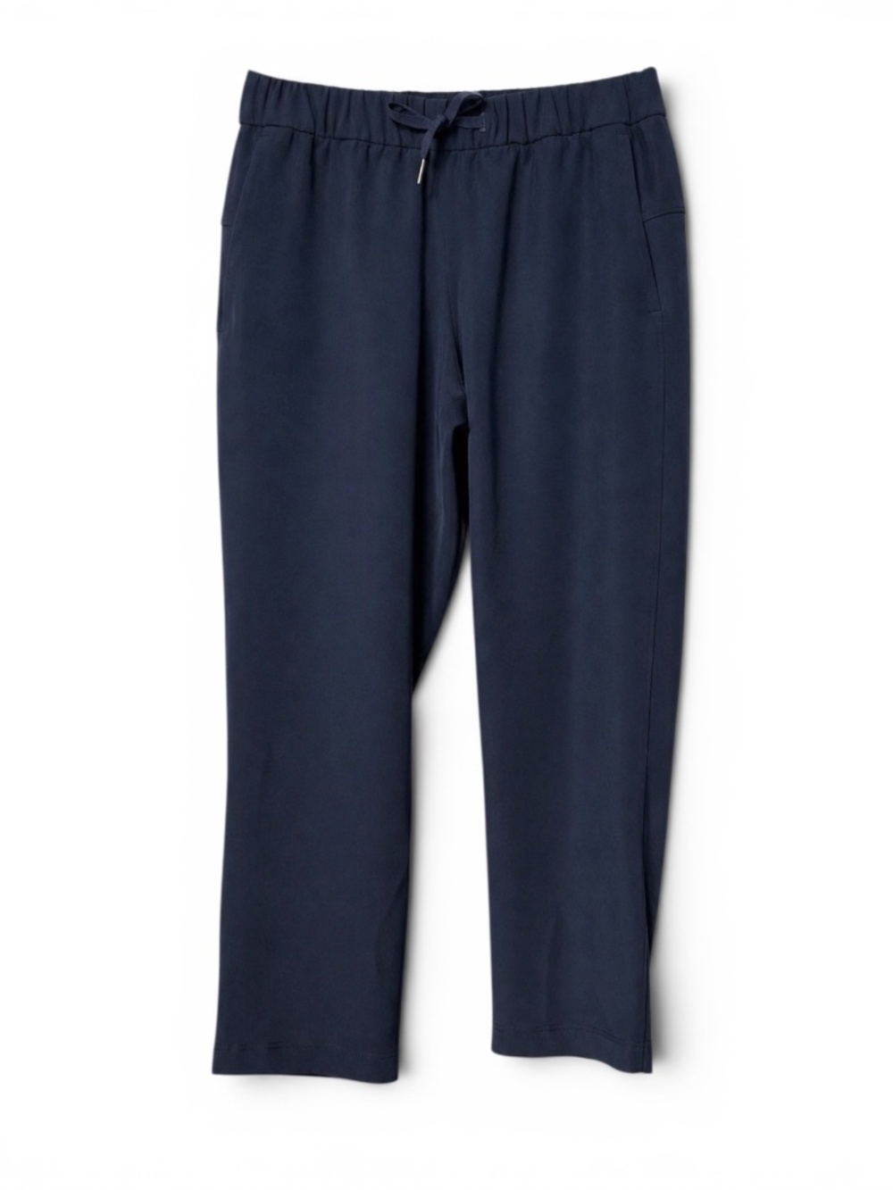 LULULEMON On The Fly Crop Woven 23” True Navy Blue Drawstring Pants Size 8